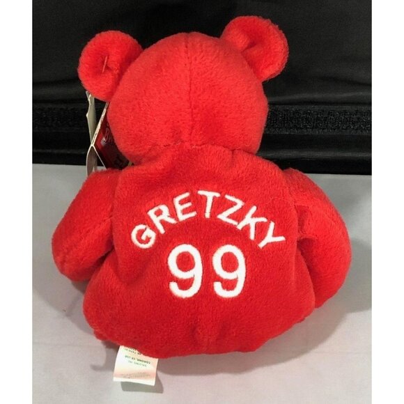 Wayne Gretzky #99 Salvinos Bammers Red Plush Bear With Tag 1999 NHL Hockey 9" - Picture 1 of 8